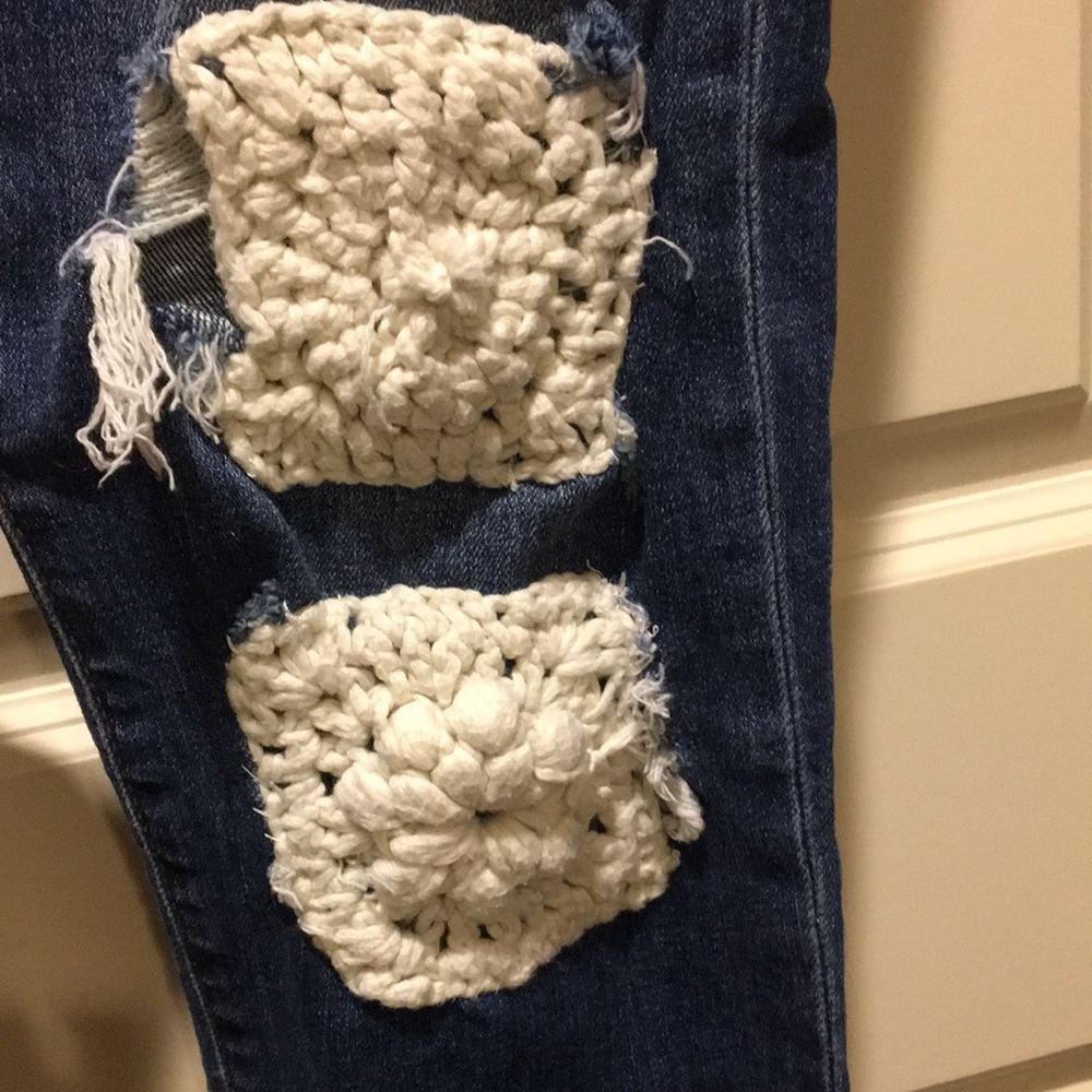 NWOT! Willow+Root crocheted The MOM fit ultra HIGH RISE High waist jeans size 26 - Picture 11 of 12